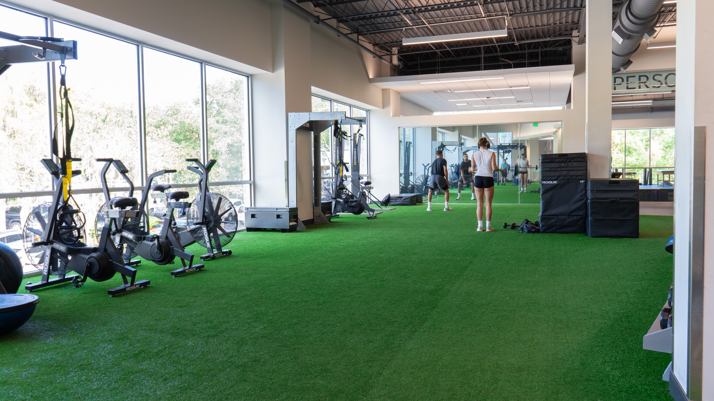 indoor functional training turf area at GHF