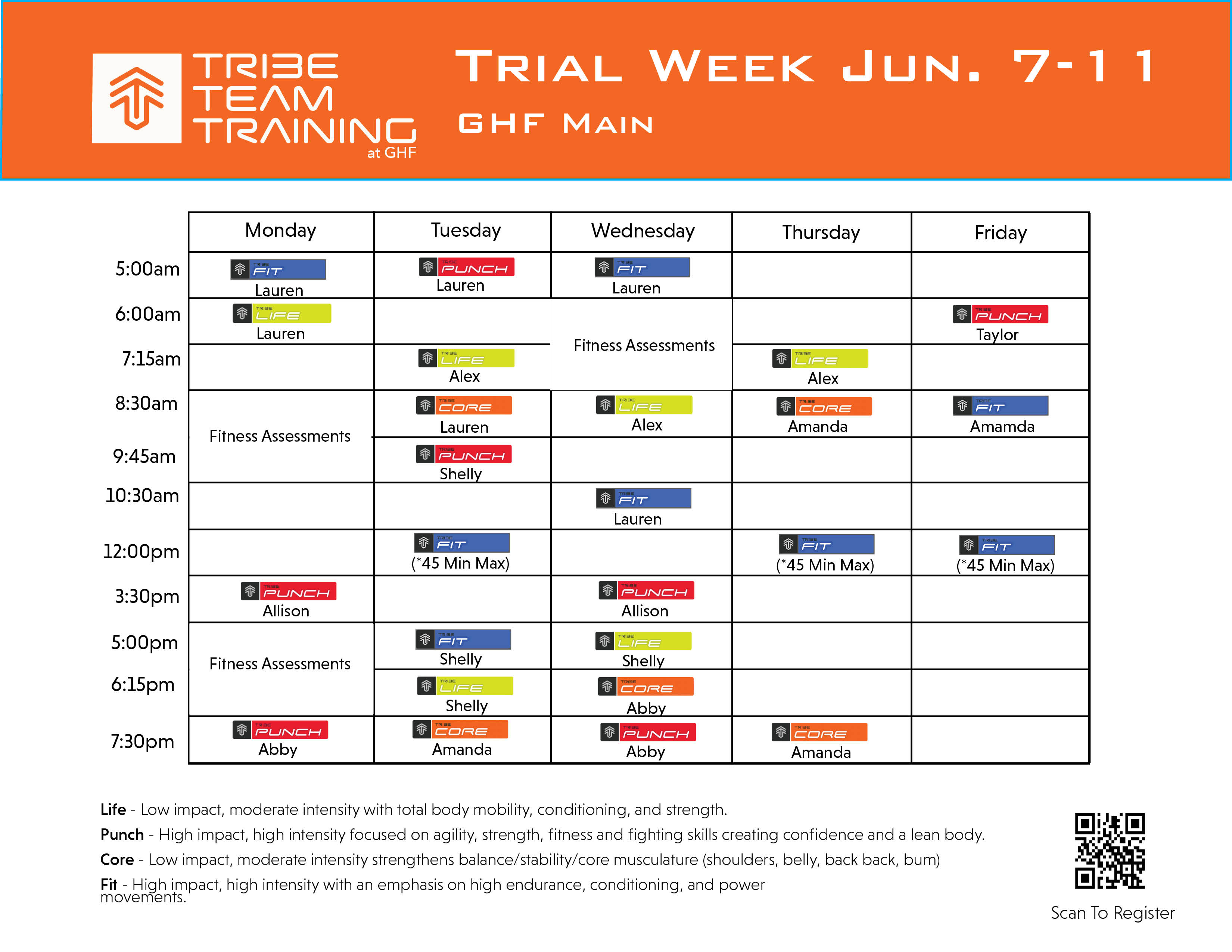Tribe small group training trial