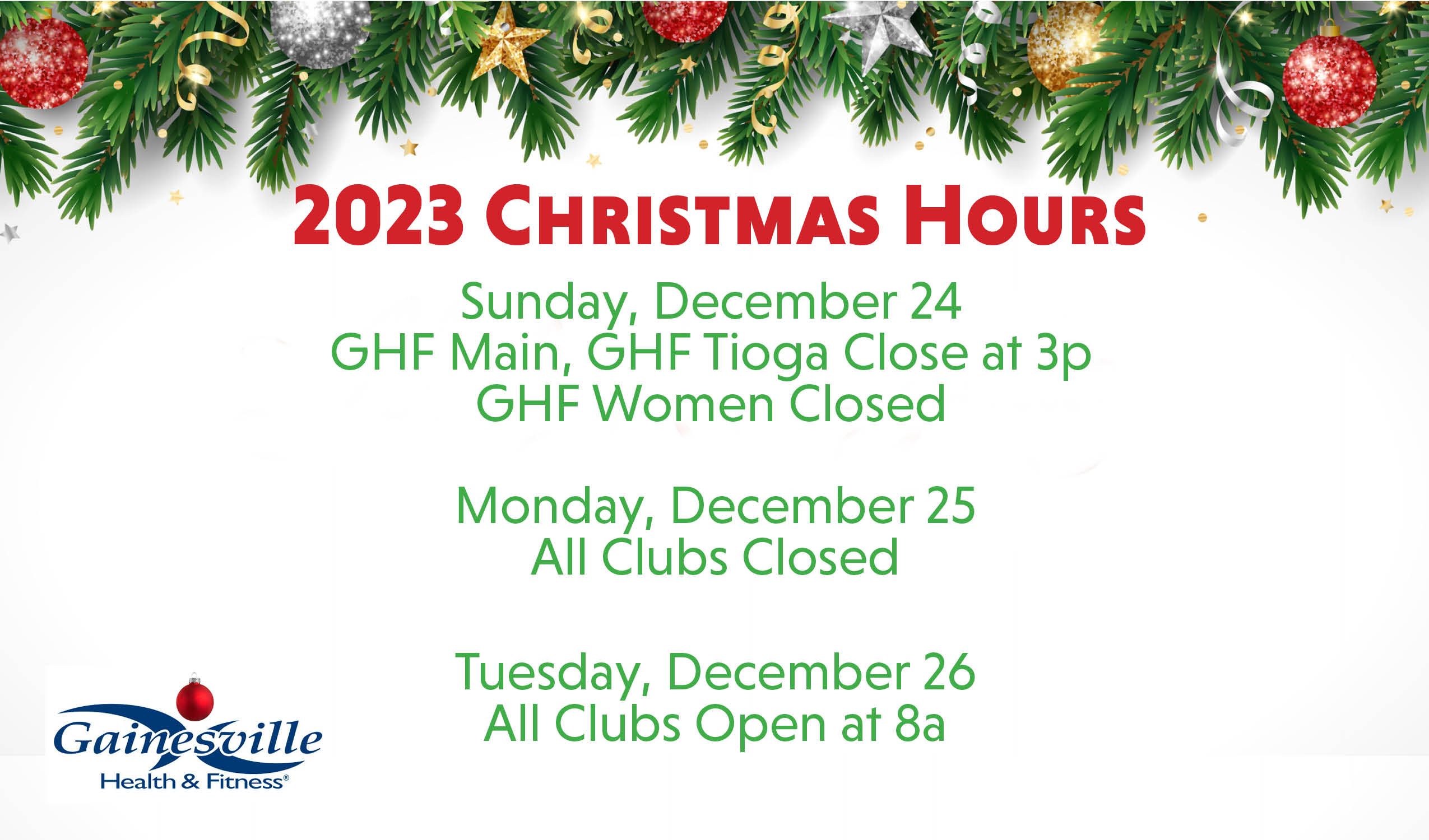 Holiday hours gainesville gym