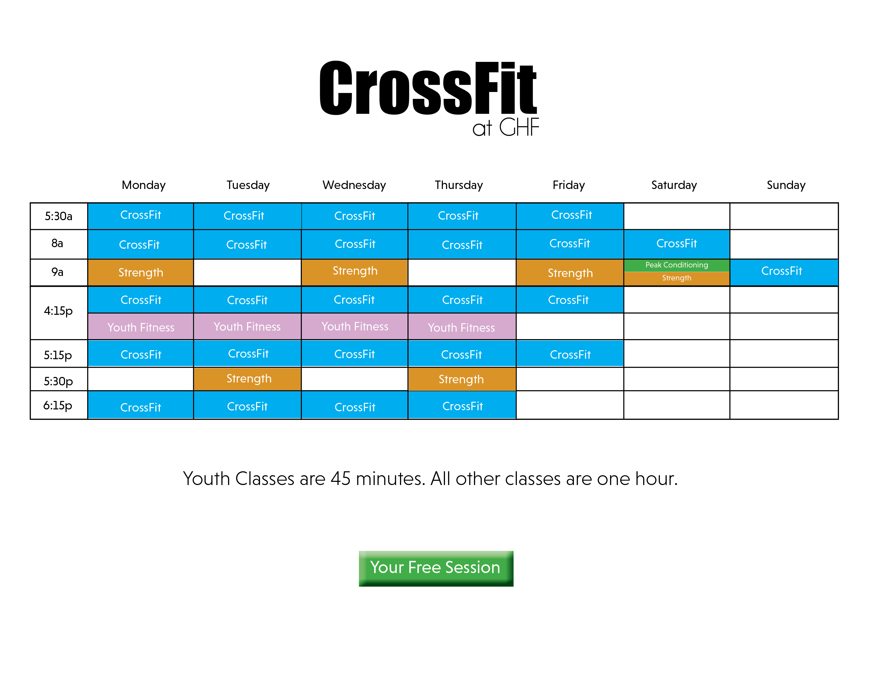 CrossFit Schedule