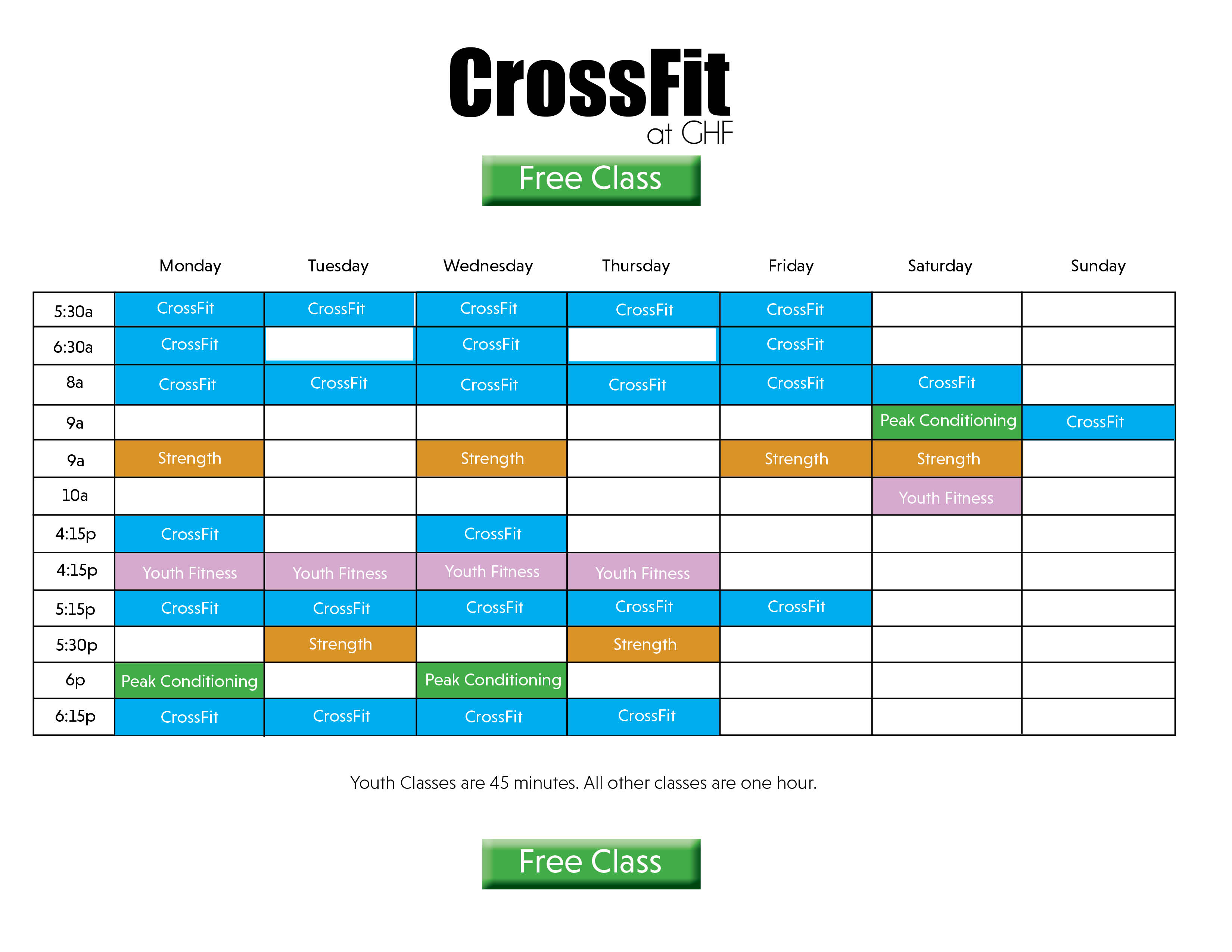 CrossFit Schedule Gainesville Health & Fitness