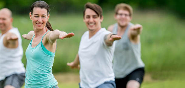 Outdoor class group fitness