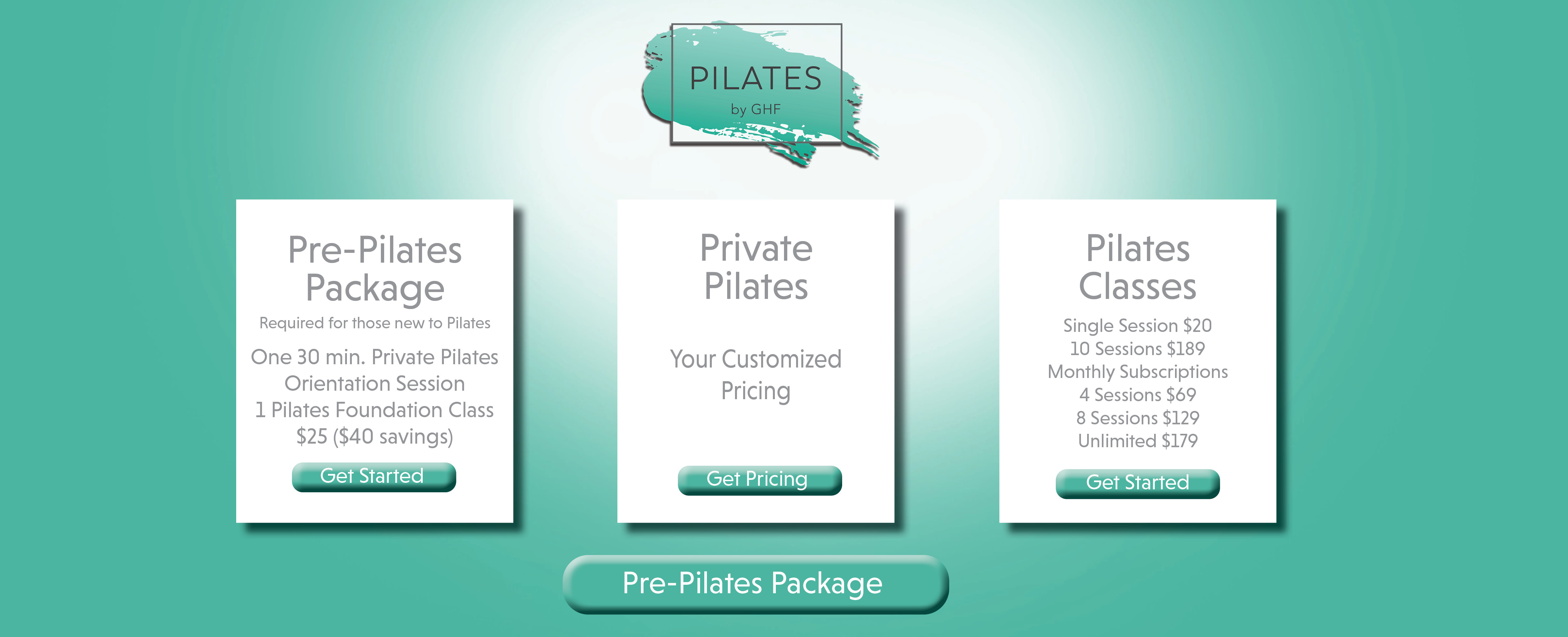 pilates pricing at ghf