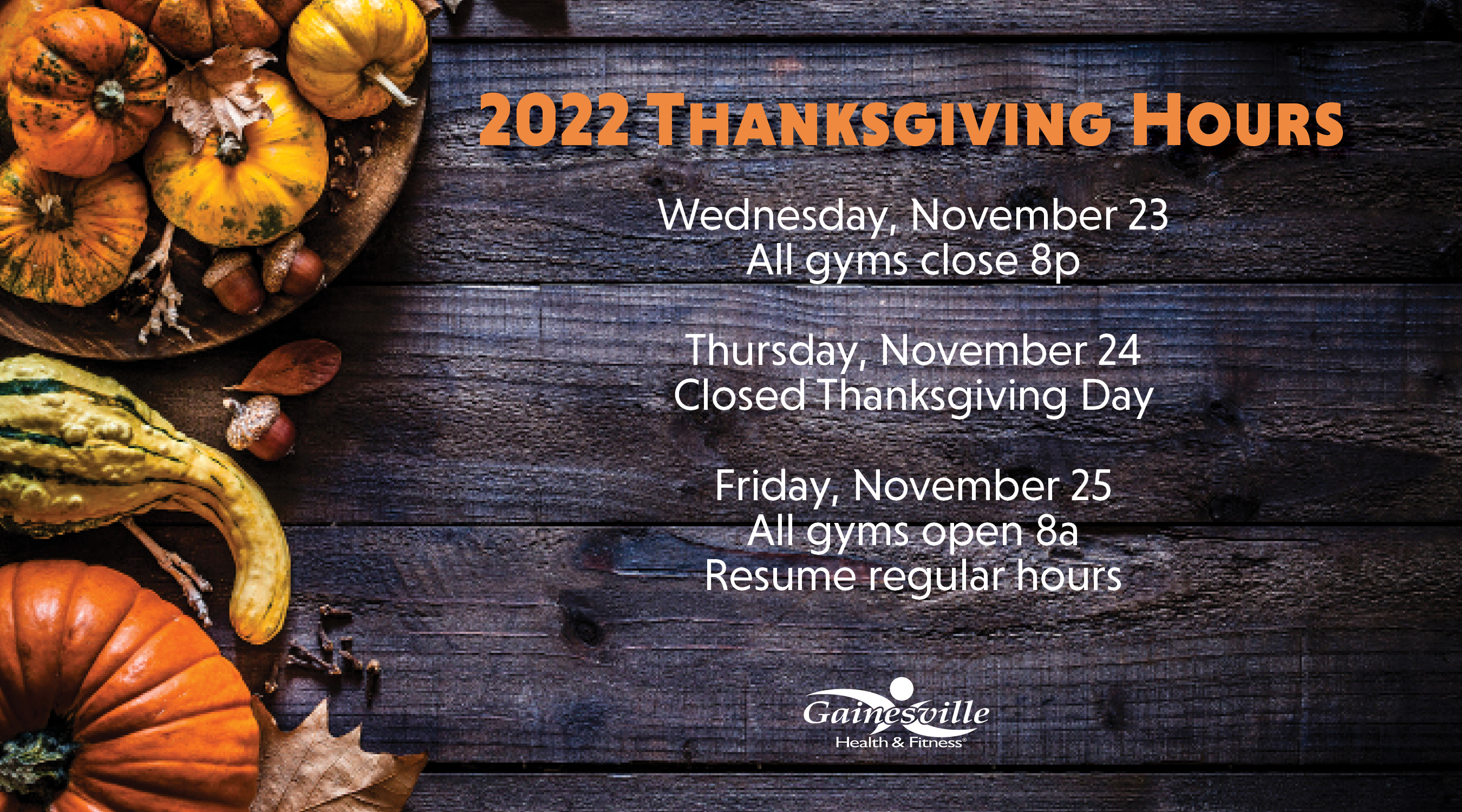 Holiday hours gainesville gym