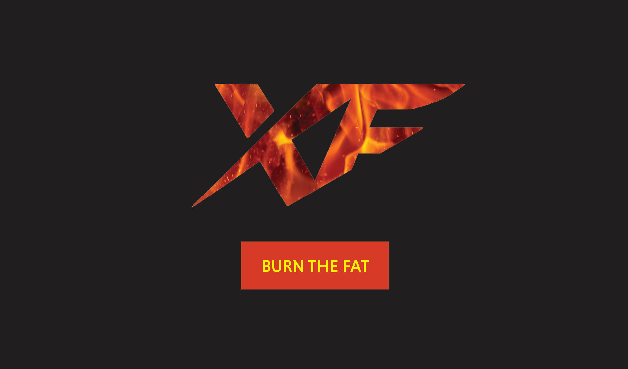 xforce body logo with burn the fat message